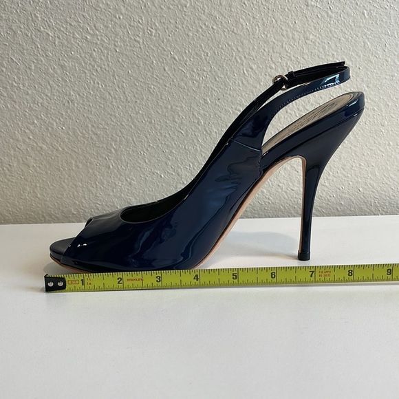 GUCCI Vitello Vernice Soft Blu Pumps - Picture 13 of 16